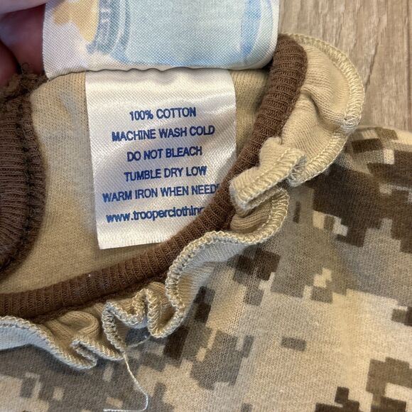Tiny Trooper 6-9 months Camo Dress "Little Miss Semper FI" U.S. Marine - Picture 4 of 5